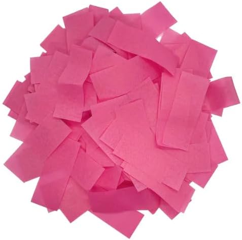 Fuchsia Pink Tissue Paper Confetti - Rectangular Flame-Resistant and Slow-Falling Biodegradable Confetti for Cannon and Launcher use, Best for Celebrations - 1 lb, 16 oz