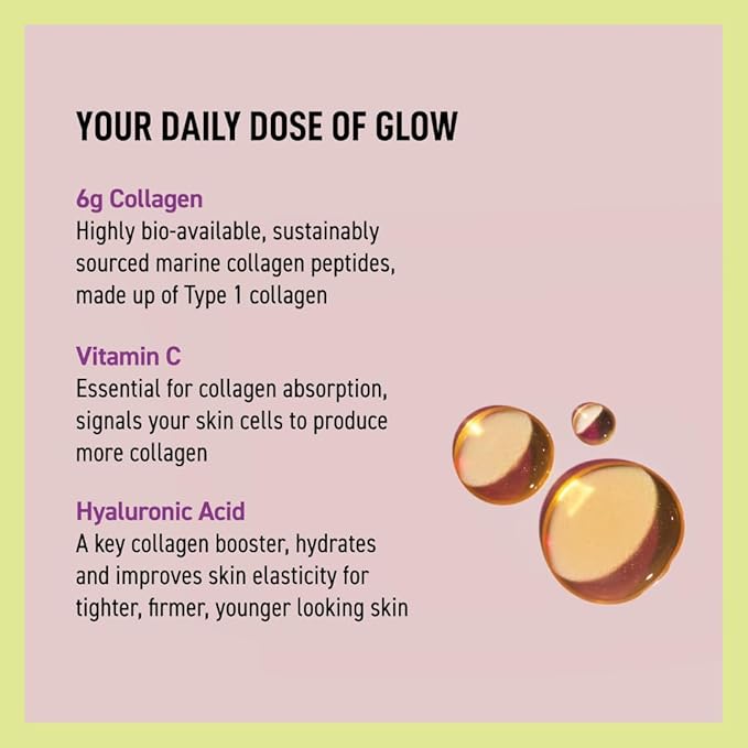 Bioavailable Liquid Marine Collagen Peptides Drink- Hyaluronic Acid & VIT C - Reduces Wrinkles - Thick Hair, Lashes, Brows, Nails - No Gluten, Dairy, Nut, Soy - Unflavored Sweet, 16.9 oz
