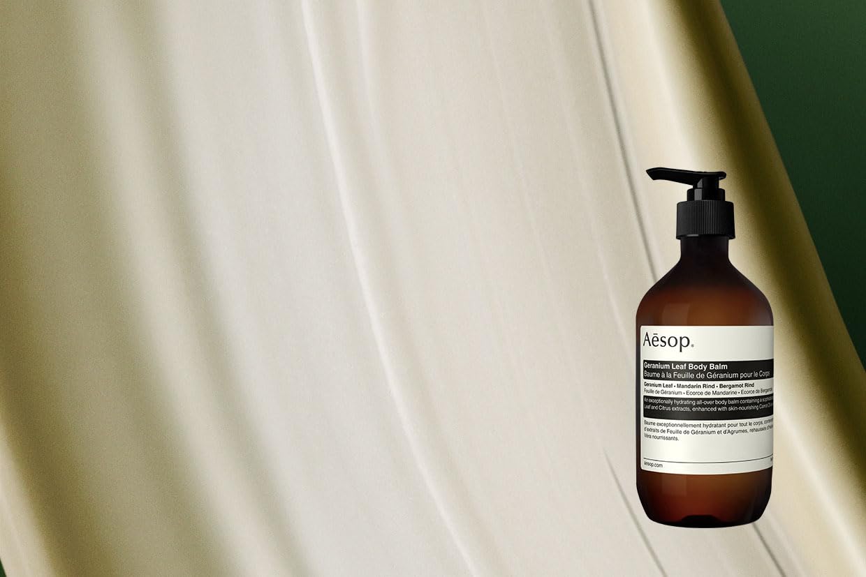 Aesop Geranium Leaf Body Balm | Skin Softening, Hydrating Body Balm | Nut Oils, Geranium Leaf and Citrus Extracts | 16.9oz / 500mL