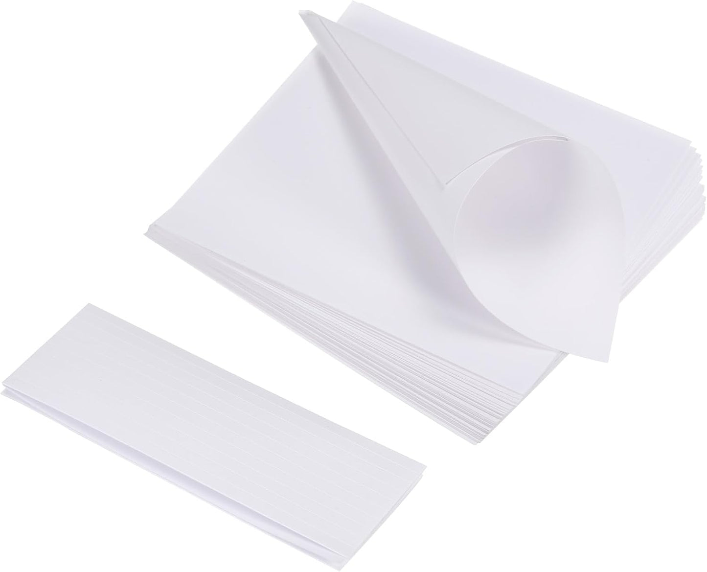 50 Pack Party Confetti Cone Holder - Bouquet Cones Petal Cones Holder with Double-sided Adhesive Tape, Apply to Birthday Party (White)