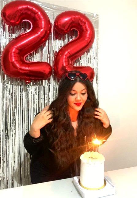 Red Number 22 Balloon 40 Inch Birthday Decorations, Number 22 Balloon Birthday Party Decorations, Anniversary Decorations Graduations Party Supplies