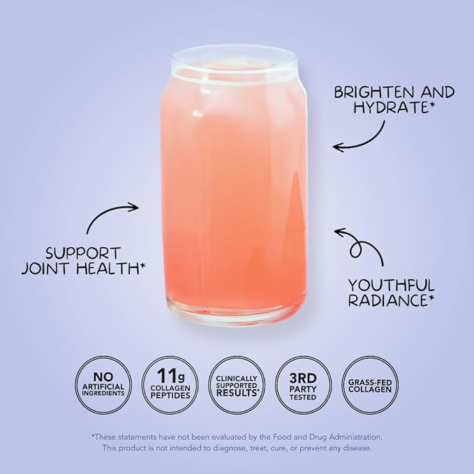 Clean Simple Eats Collagen Powder + Beauty Blend, BlackBerry Lemonade, Hydrolyzed Collagen Peptides from Grass Fed Bovine & Chicken, Hyaluronic Acid for Hair, Skin, Nail & Joint Support, 30 Servings