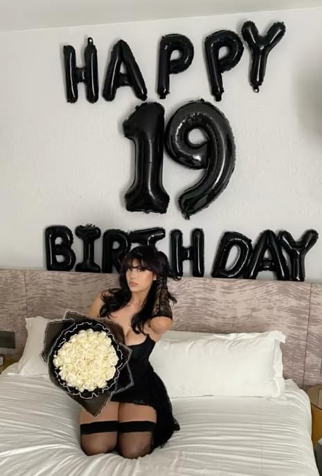 Black Number 18 Balloon - 40 Inch, Birthday Party Decorations, Anniversary & Graduation Supplies