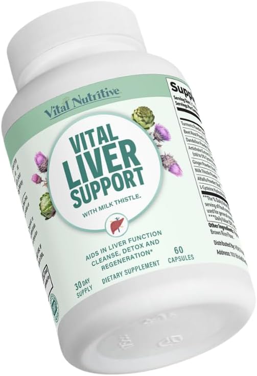 Vital Liver Support - Premium Liver Cleanse Detox & Repair Formula with Milk Thistle Supports Liver Health and Detox Cleanse