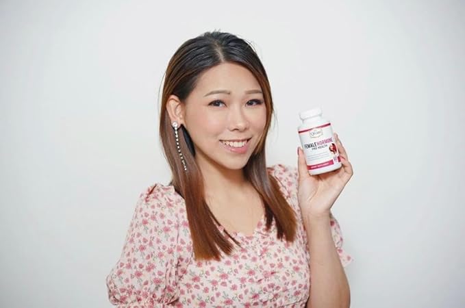 Female Hormone Supplement - Menopause Support Capsules for Women - Womens Hormone Support with Black Cohosh, Red Clover, Blessed Thistle, Wild Yam, & Raspberry - 60 Vegetable Capsules