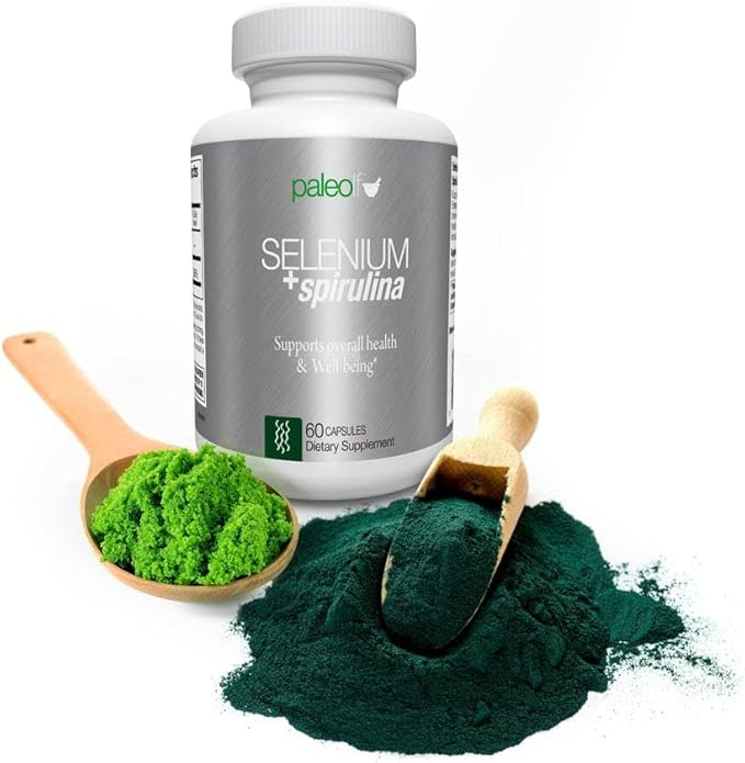 Paleolf Boost Concentration, Memory and Energy with Premium Selenium + Spirulina - Premium Antioxidant Supplement for Brain Function -180 Day Supply (180 Capsules) - (3-Pack)