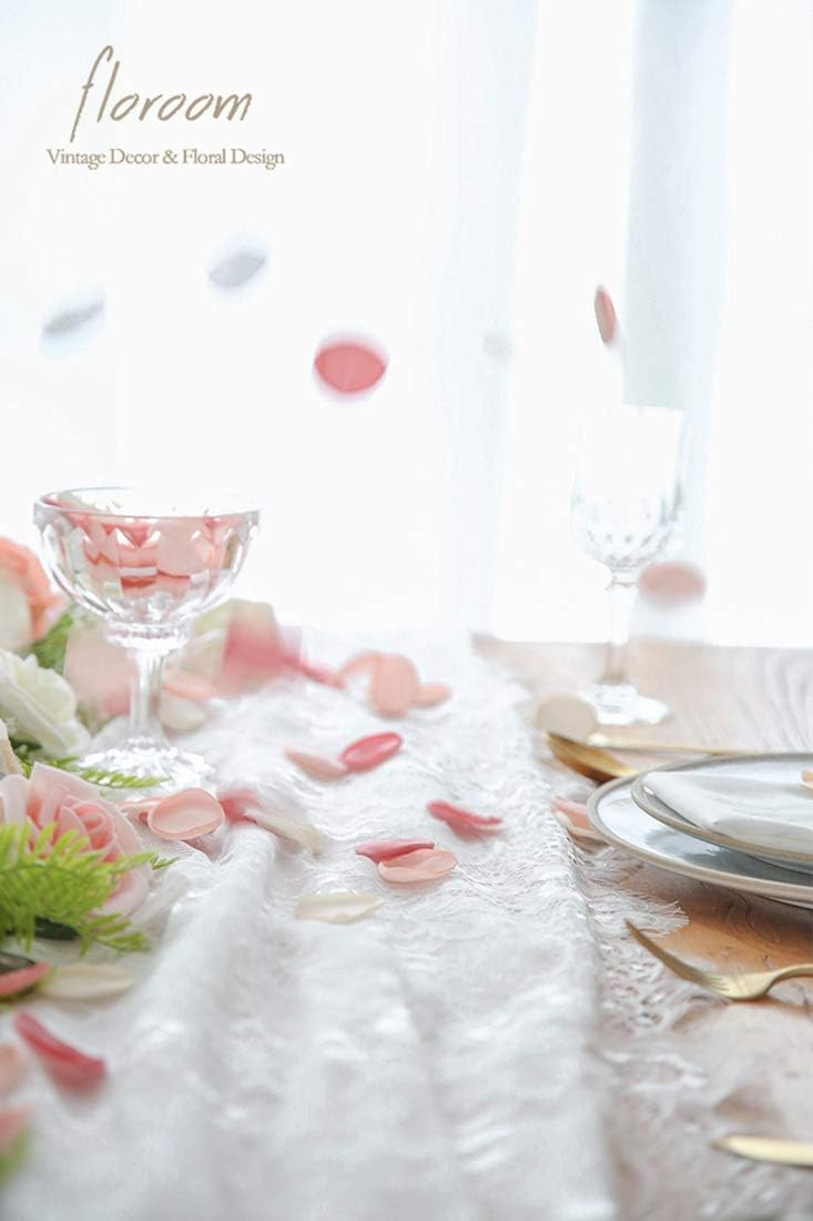 Floroom 300pcs Rose Petals Blush Pink Faux Silk Flower Petals for Wedding Flower Girl Basket Aisle Scatter Cake Dinner Table Centerpieces Party Confetti Bridal Shower Romantic Night Decoration