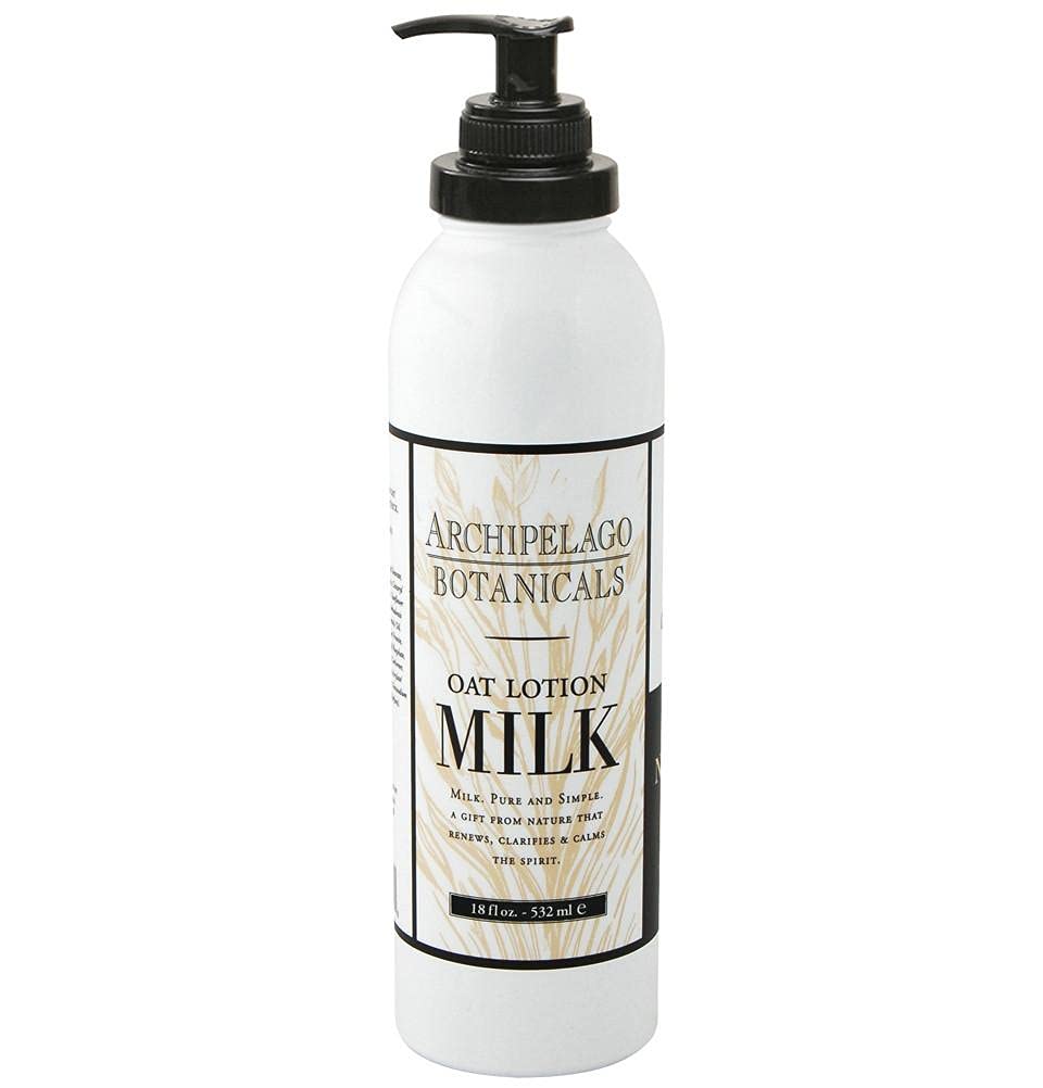 Archipelago Botanicals Oat Milk Lotion, Nurturing and Soothing Daily Moisturizer for Dry or Sensitive Skin, Hydrating Body Lotion, Paraben-Free, Phthalate-Free, 18 oz
