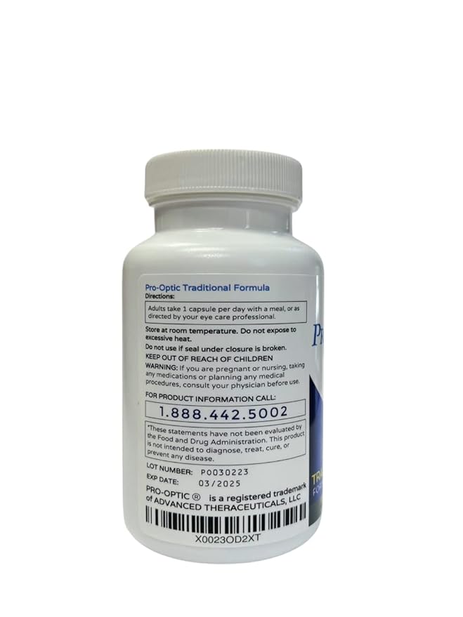 Traditional Formula (AREDS 2 Based Formula) 90 Capsules - 3 Month Supply - One Capsule Per Day