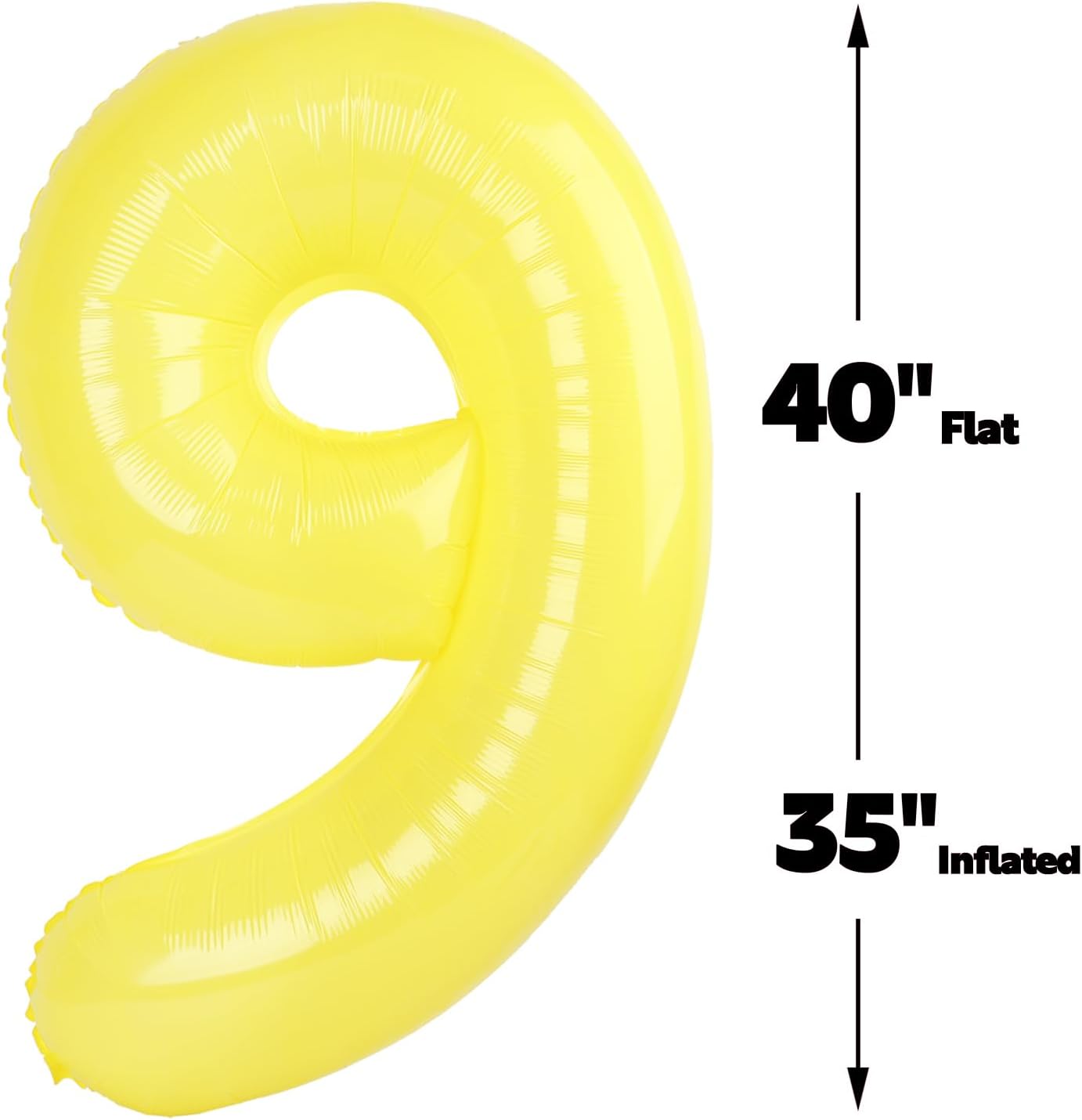 Number Balloon 9 Yellow Macaron