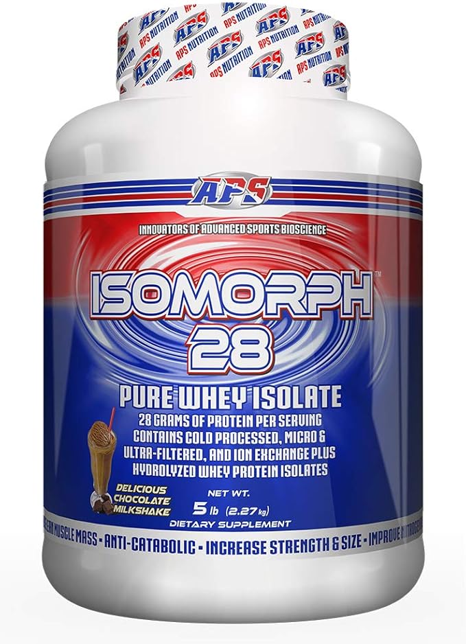 APS Nutrition Isomorph 28 Protein Powder | Pure Whey Isolate | Cold Pressed, Ultra- Filtered, & Ion Exchange Isolates | 28g Protein | 5 Pound (Chocolate Milkshake)