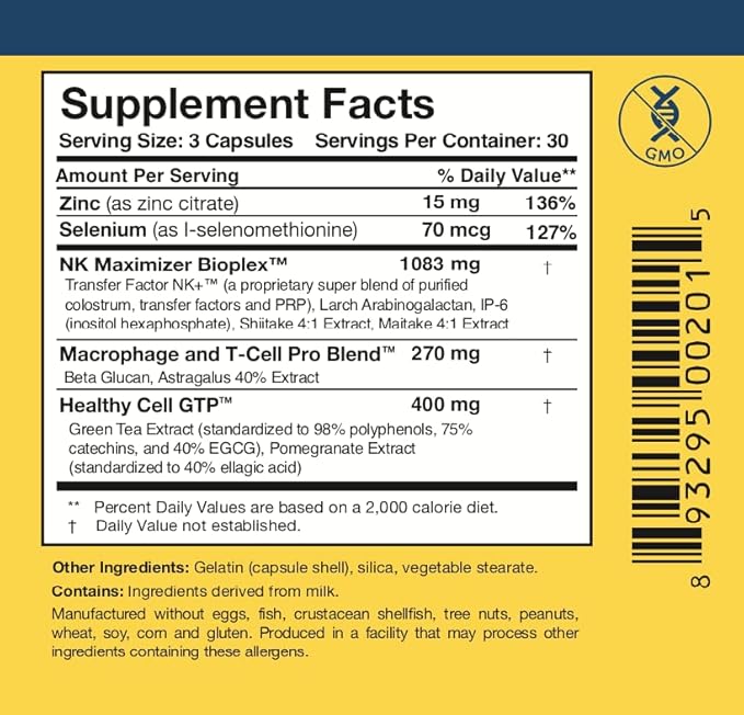 Researched Nutritionals Liposomal Glutathione (450mg) + Colostrum & Mushrooms Supplement for Immunity - Enhanced Immunity Duo - Tri-Fortify Watermelon + Transfer Factor Multi-Immune (2 Piece Set)