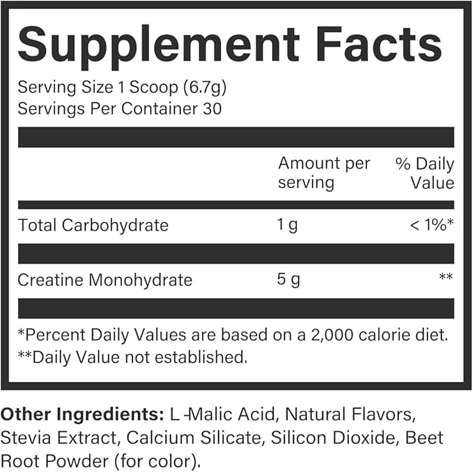 Beam Creatine Monohydrate Powder - Micronized Creatine for Muscle Growth, Strength, Endurance & Recovery - Fast-Dissolving, Workout Supplement for Men & Women, Keto & Vegan - 30 Servings