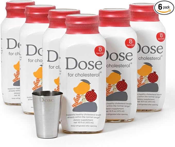 for Cholesterol Supplements Maintain Healthy Cholesterol Levels and Supports Cardiovascular Health Gluten-Free Vegan Zero Sugar, 16oz Bottle, 6 Pack (6 Week Supply)