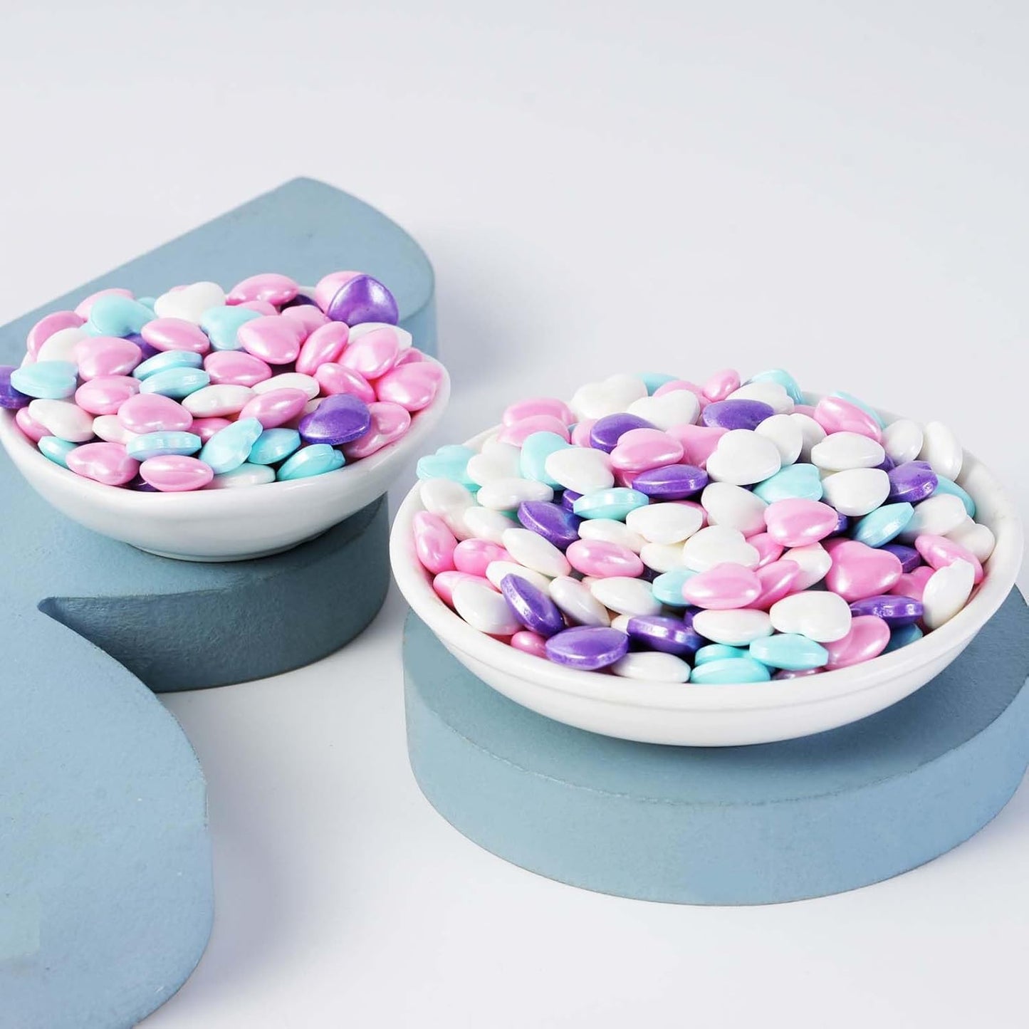 Kasvan Mixed Heart Shapes Sprinkles - Edible Candy Pearls 130g/4.58 Oz, Mix Size, Baking Cake Decorations, Ice Cream Toppings and Cookie Decorating, Wedding Party Chirstmas Supplies (Mixed)