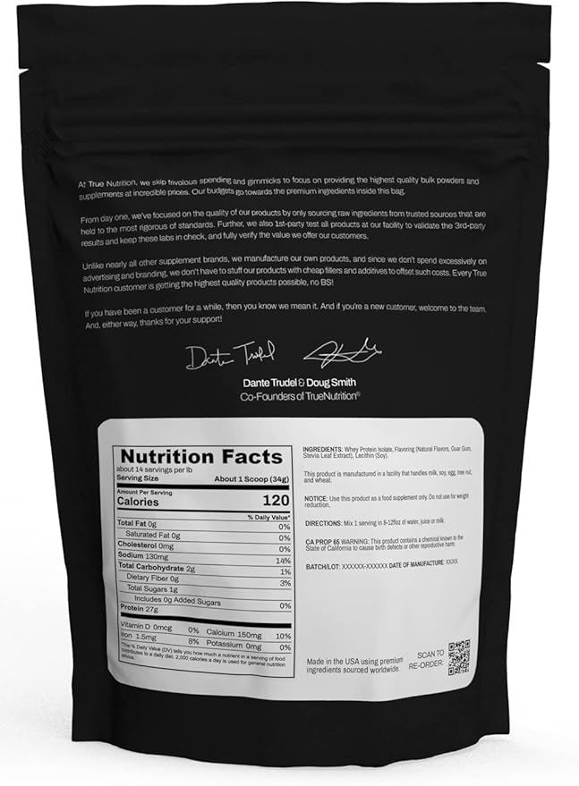 Vanilla Whey Protein Isolate Cold-Filtration - 100% Whey Protein Powder - 27g Protein per Serving - Mixes Easily and Tastes Great - Third Party Tested - French Vanilla - 1lb