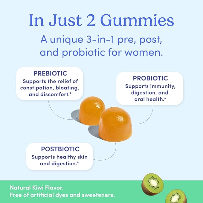 FIRST DAY Women’s Wellness Bundle with Multivitamins, Tribiotics & Calming Magnesium Gummies – Supports Nutrition, Immune & Digestive Health, Balanced Mood & Energy – 30-Day Supply