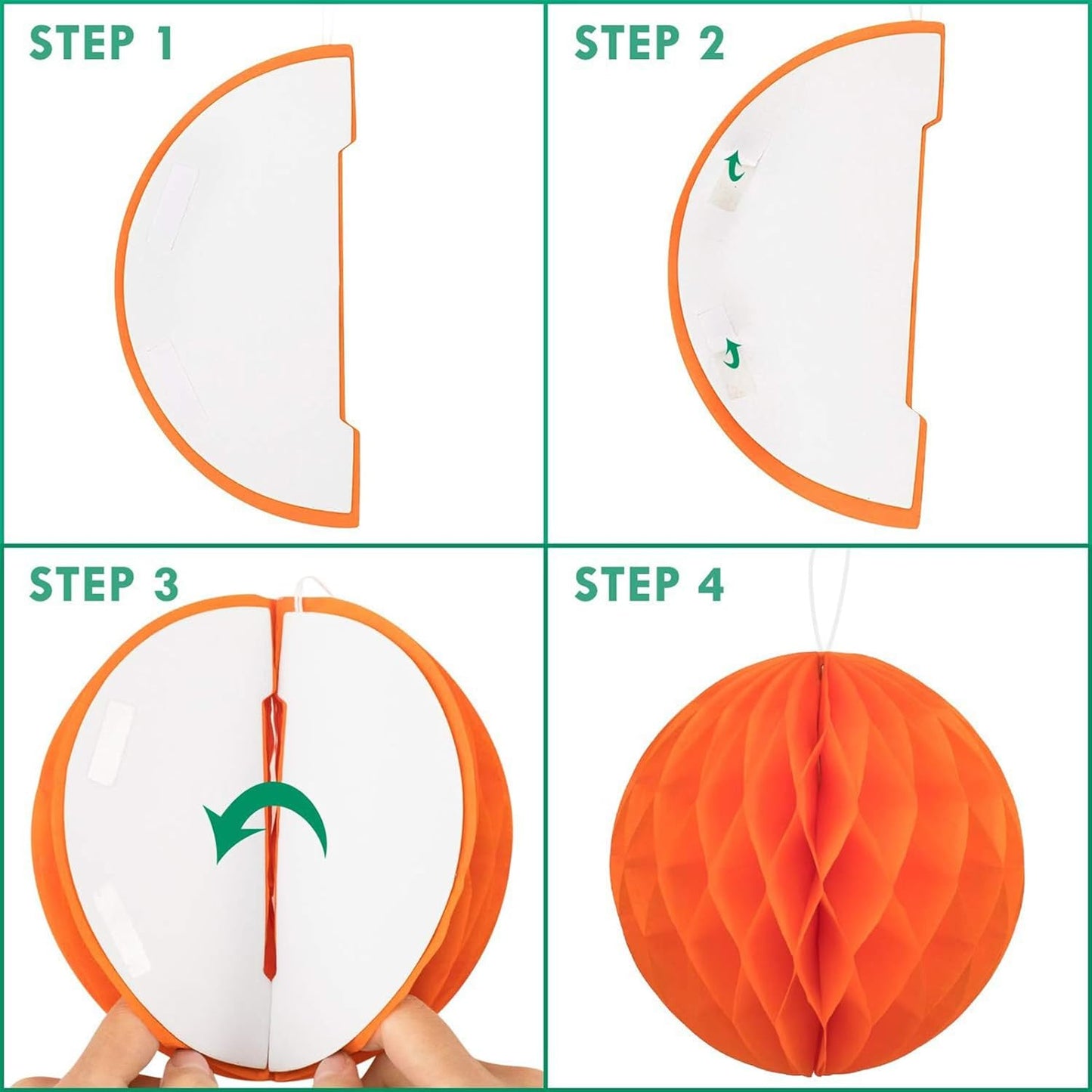 Orange Blue Paper Honeycomb Balls,12 Pack Hanging Tissue Pom Poms for Birthdays,Weddings,Home Party Decoration