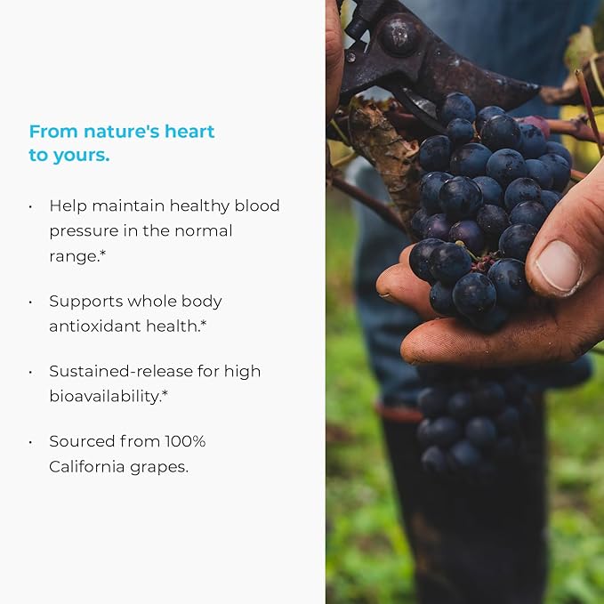 MegaNatural BP, Grape Seed Extract Supplements with Sustained-release California Grape Seed Extract Herbal Supplements for Optimized Absorption & Supports Energy, 150 mg, 60 Tablets