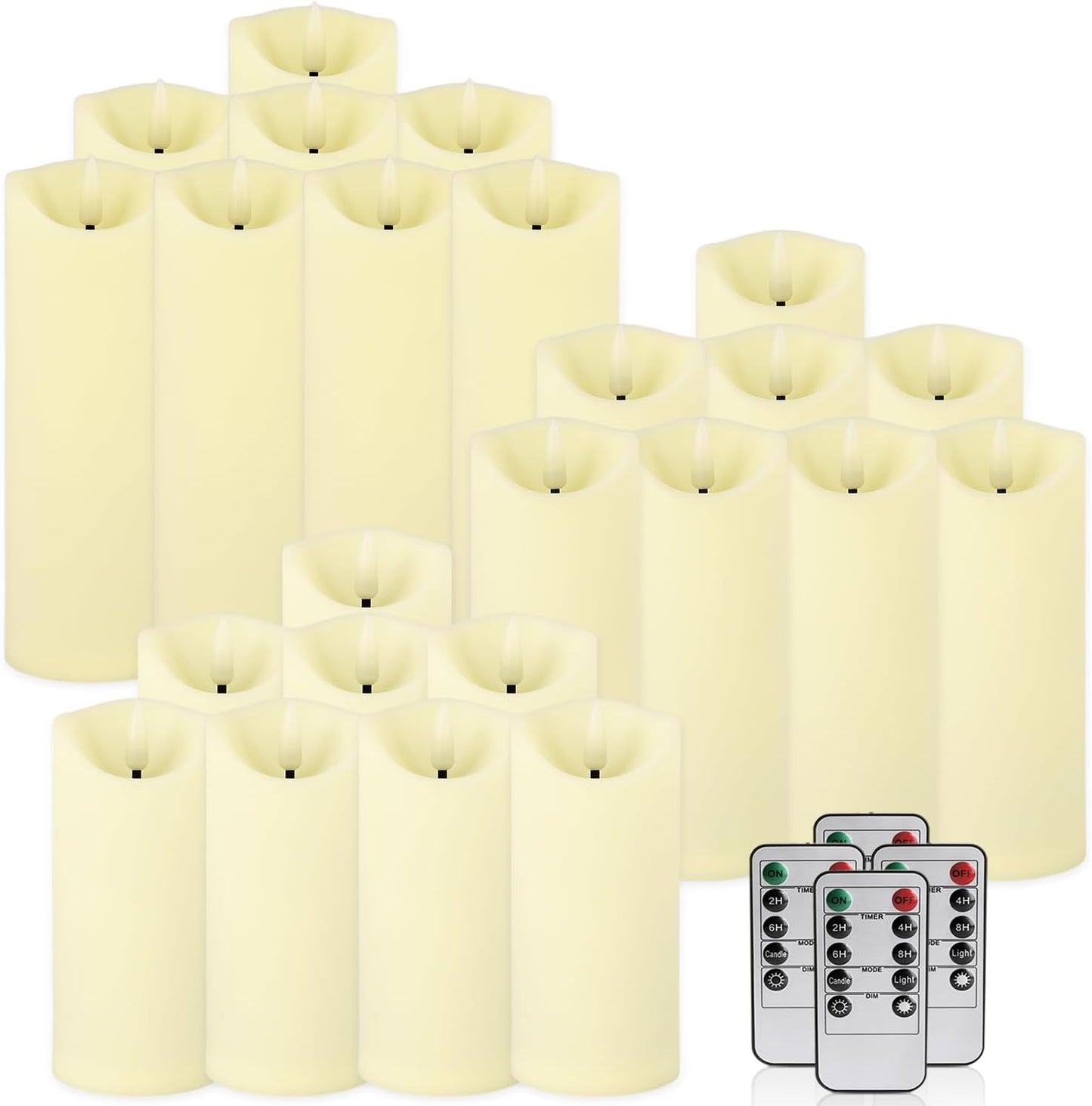 24 Packs of flameless LED Candles with timers and Flashing Battery Operation for Halloween, Christmas and Wedding decoration96 (24pack)