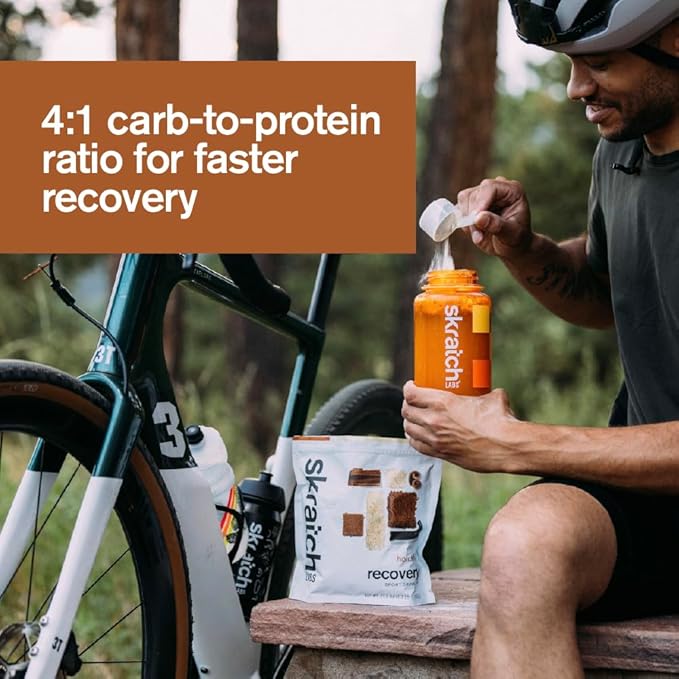 Skratch Labs Post Workout Recovery Drink Mix with Horchata, (21.2 oz, 12 Servings) with Complete Milk Protein of Casein and Whey and Probiotics, Gluten Free, Kosher, Vegetarian