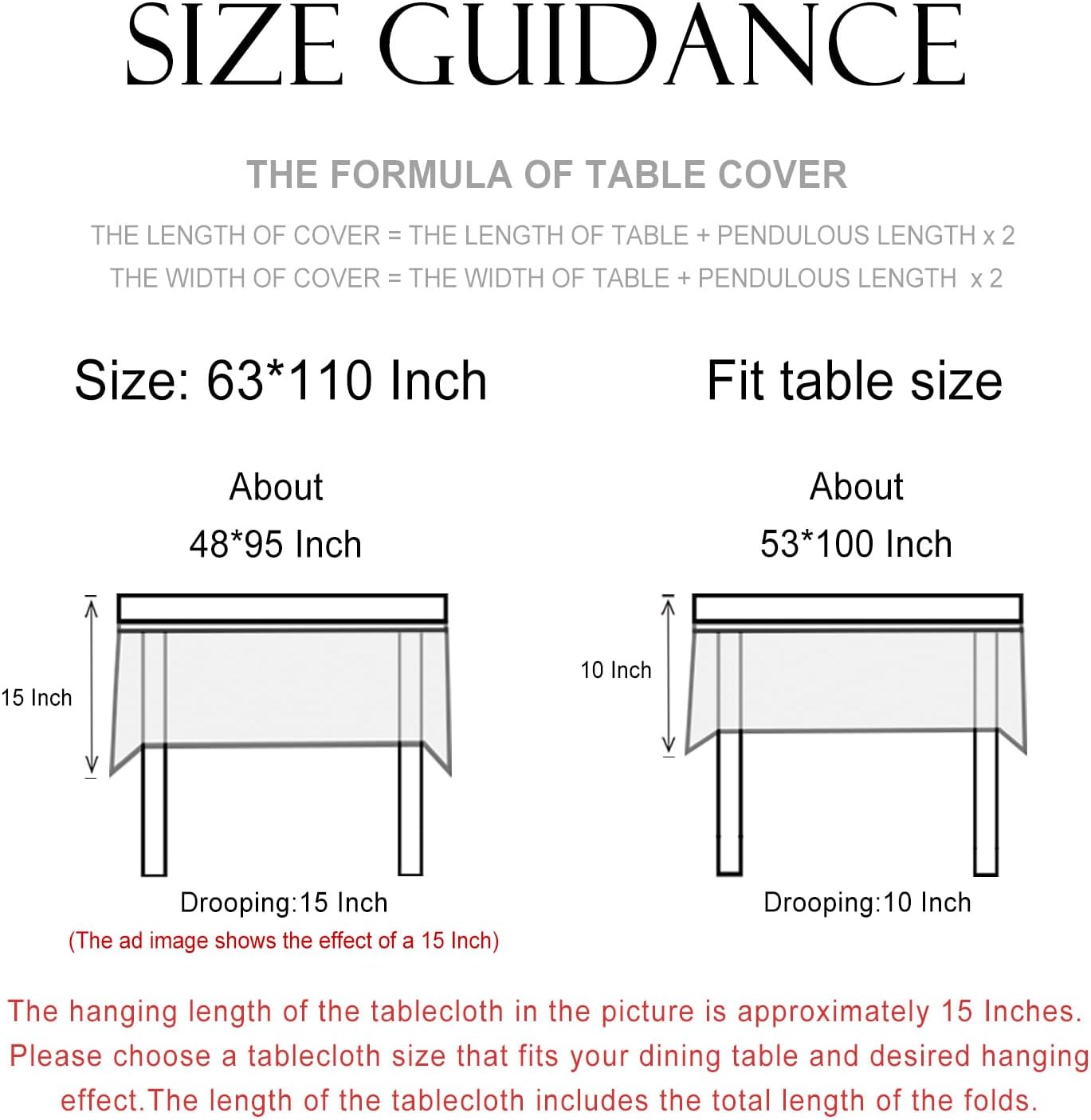 patdrea Designer Green Extra Long Table Cloth for Rectangle Table,Vintage Linen Leaves Pattern Tablecloth,Floral Cover Decor for Kitchen Dining Christmas,Thanksgiving,Tea Party,63"x110"-Cecilia a