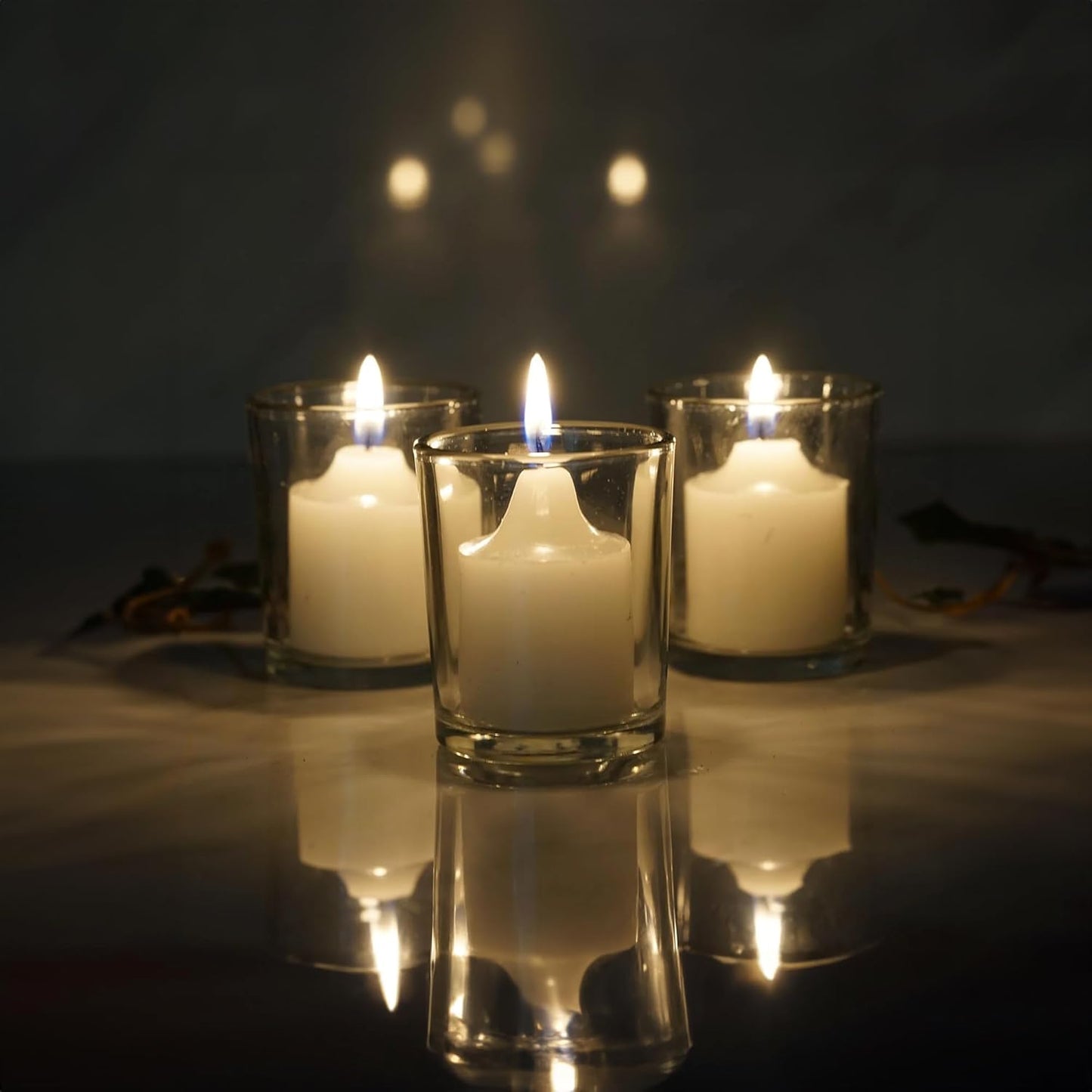 WGV Tea Light Votive Candle Holder 2.2x2.75, Clear Tiny Utility Cylinder Glass Vase, Small Planter Terrarium for Home Accent Decor, 24 Pc