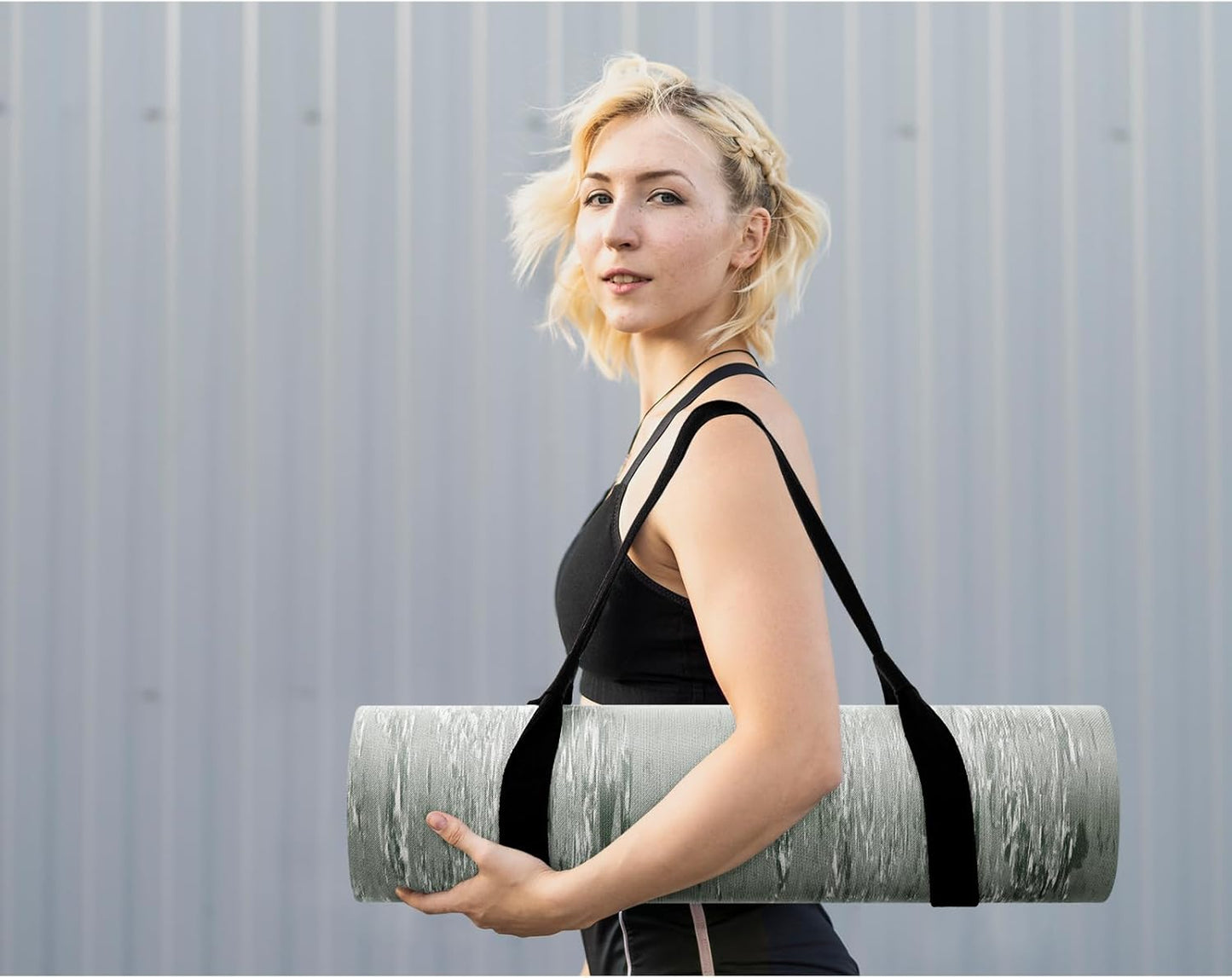 UMINEUX Extra Thick Yoga Mat, 2/5 Inch (10MM), Natural Rubber and TPE Non Slip Yoga Mats with Strap for Women Men, Eco Friendly Exercise Mat for Yoga, Pilates and Home Workout