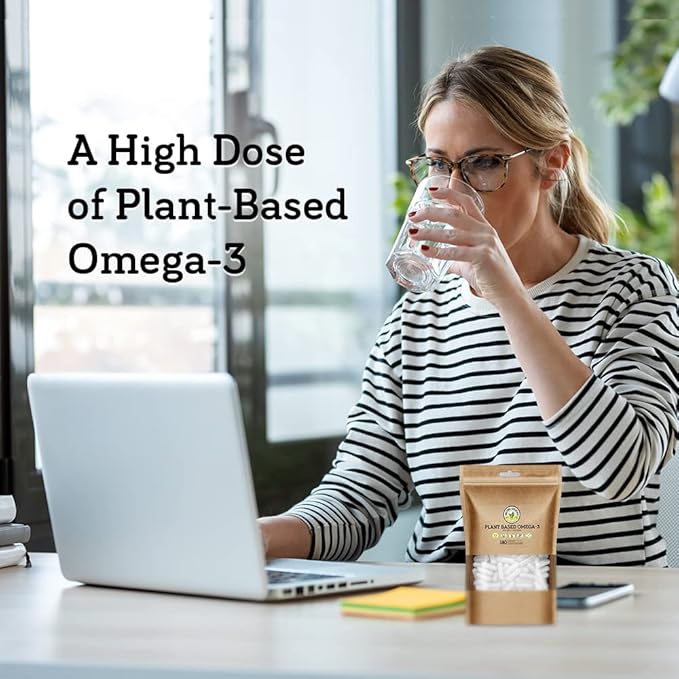 DSO Vegan Omega 3 Algae Supplement - 180 Capsules - Plant Based Fish Oil Alternative - EPA & DHA Supplements - Algae Omega 3 Fatty Acids Supplement - Eco-Friendly Packaging - Made in The USA