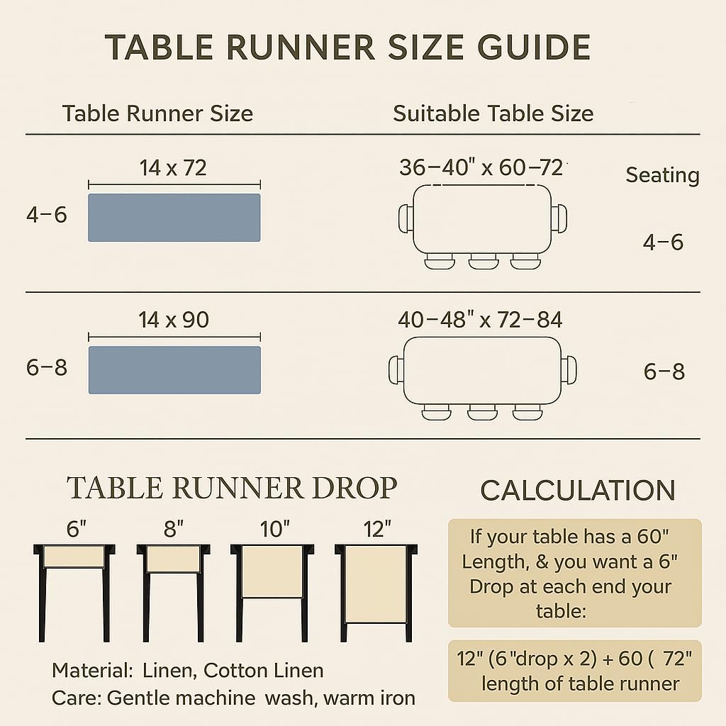 Linen Table Runner 72 inches Long – 100% Pure Linen Pink Hemstitch Table Runner 14 x 72 Inch for Dining, Spring, Summer, Wedding Decorations, Gift – Elara