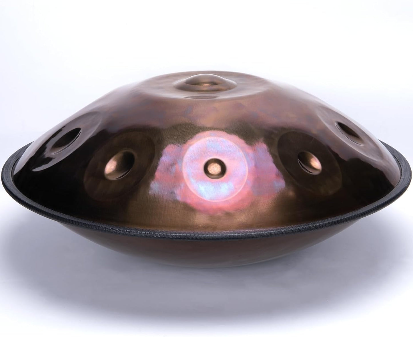 "SINGOFIRE" New Upgrade Advanced Handpan Drum, Ember Steel Handpan, 10-Notes with Bag, 22-Inch 440Hz D Minor Kurd, Telescopic Drum Stand, Iridescent-Gold