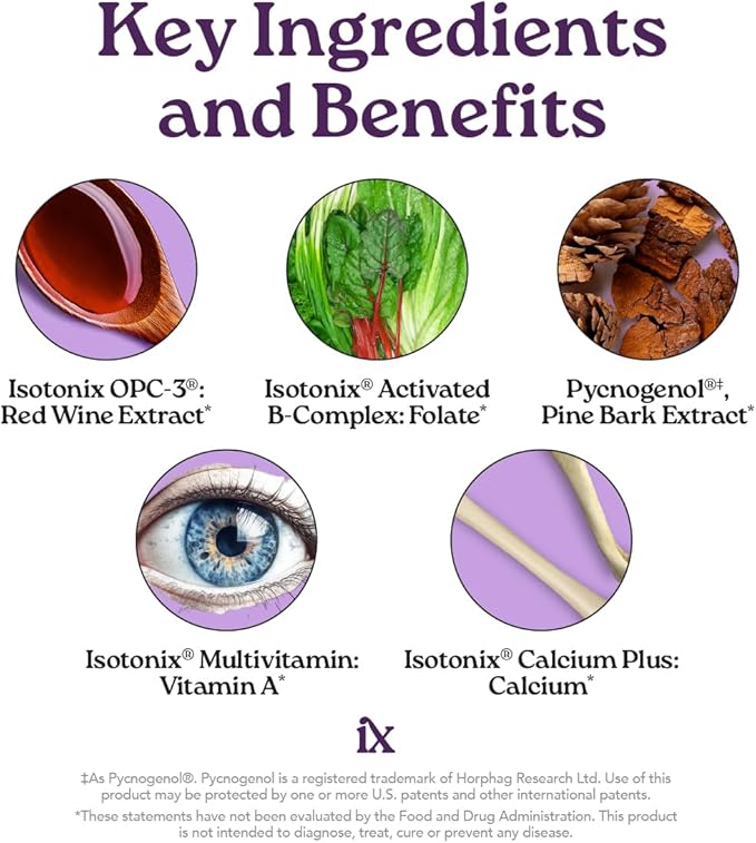 Isotonix® Daily Essentials Multivitamin Powder Packets – 4-in-1 Formula with Multivitamin, Activated B-Complex, Calcium Plus & OPC-3 with Pycnogenol® – Isotonic Delivery – Gluten Free-30 Packets