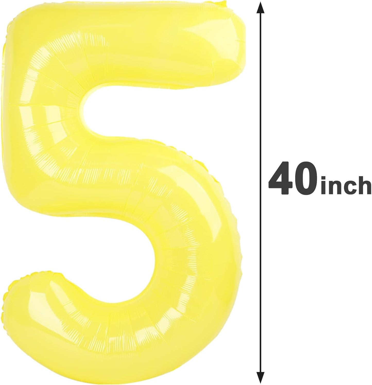 Macaron Yellow Number Balloon 5