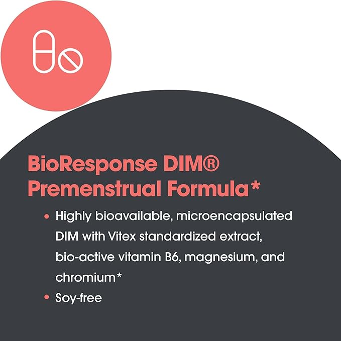 Allergy Research Group DIM Vitex Supplement - Supports Healthy Hormone Balance & Menstrual Cycle, PMS Formula, Vitamin B6, Hypoallergenic, Vegetarian Capsules, Soy-Free - 120 Count