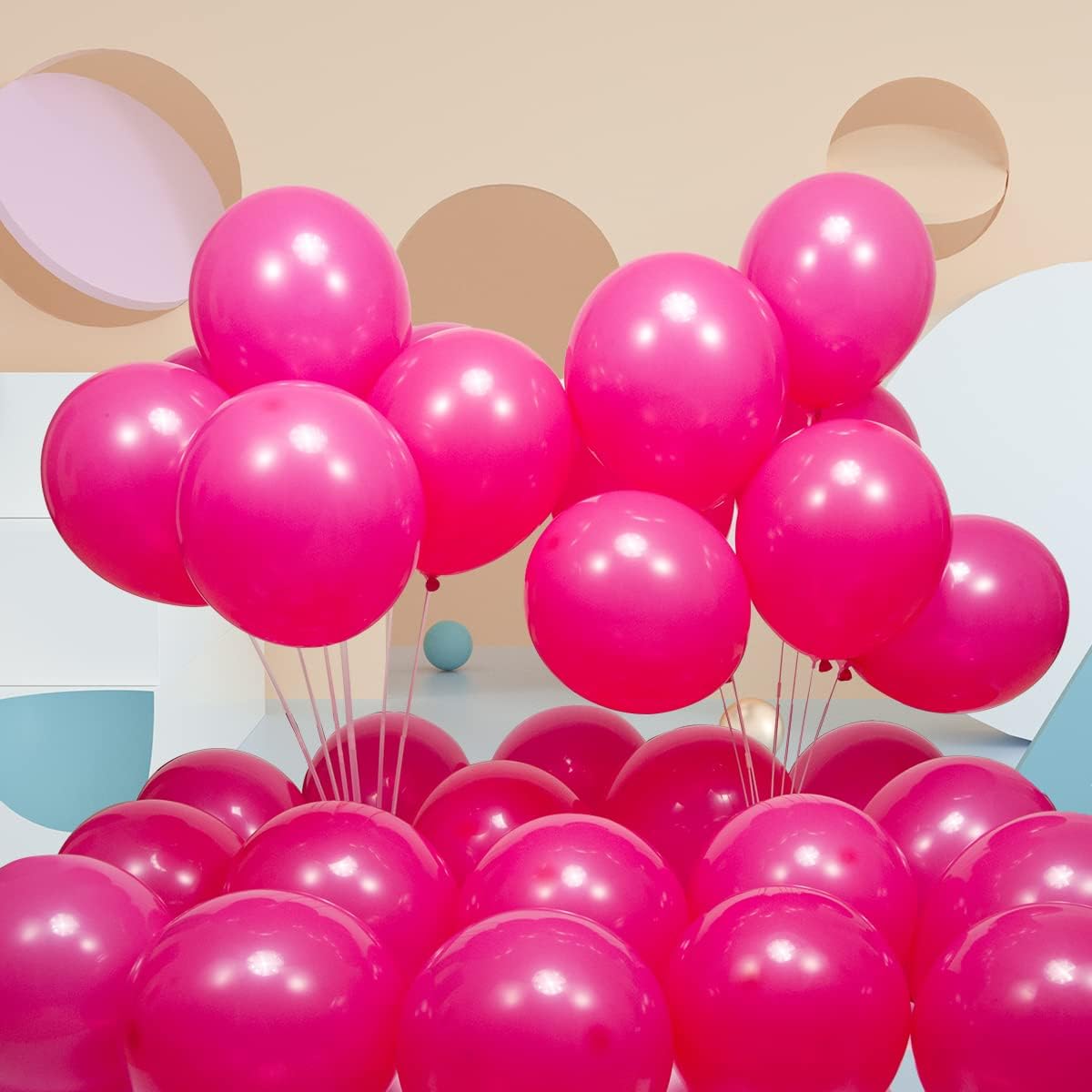 300 Pack Hot Pink Balloons 12 inch Dark Pink Latex Party Balloon Bulk for Various Party Events Decorations