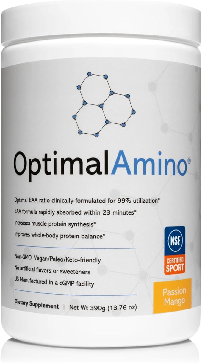 Amino Acid Powder | 99% Utilized Essential Amino Acid (EAA) Supplement | Pre/Post Workout & Muscle Recovery | NSF for Sport Certified | Passion Mango Flavor