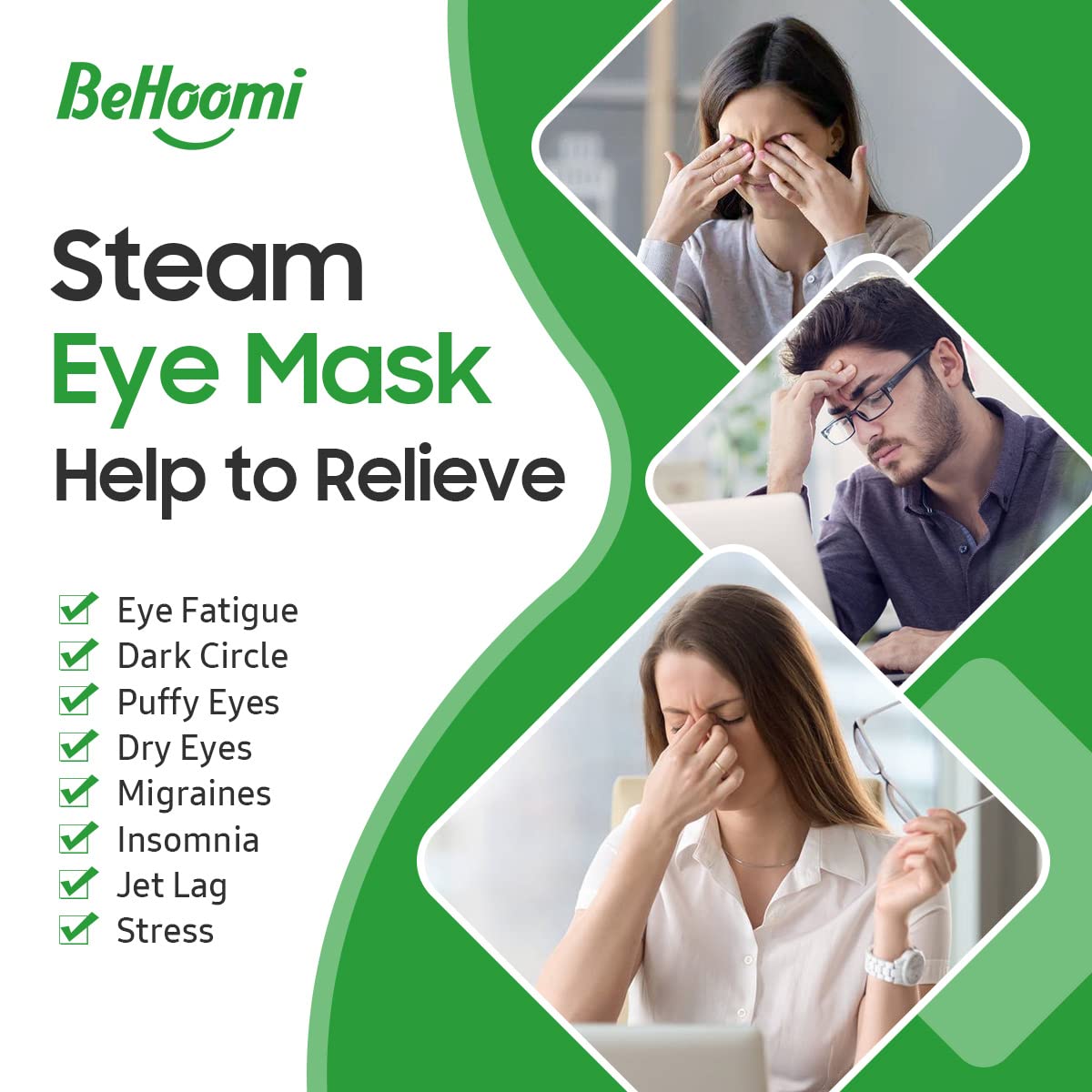 30Packs Steam Eye Mask, Heated Eye Mask Warm Compress for Eyes, Self Heating Warm Eye Masks Disposable Steam Mask for Home Sleep, Spa, Travel Essentials & Relaxation Gifts (Lemongrass)