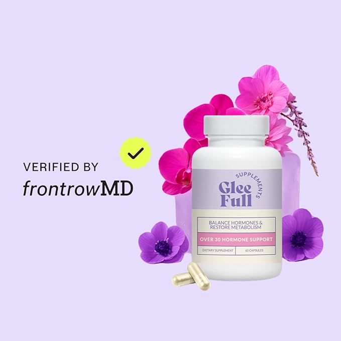 GleeFull Over 30 Hormone Support - Menopause Supplements for Women - Hormone Balance for Women - Hot Flash Relief - Menopause Support
