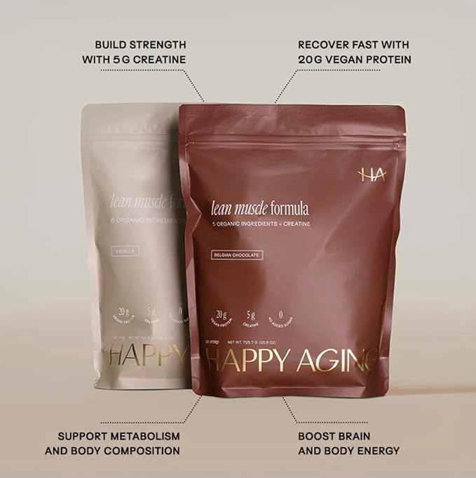 Vegan Protein Powder with Creatine | Plant-Based Protein | Vanilla Flavor | Dairy-Free, Soy-Free, Gluten-Free | 20 Servings