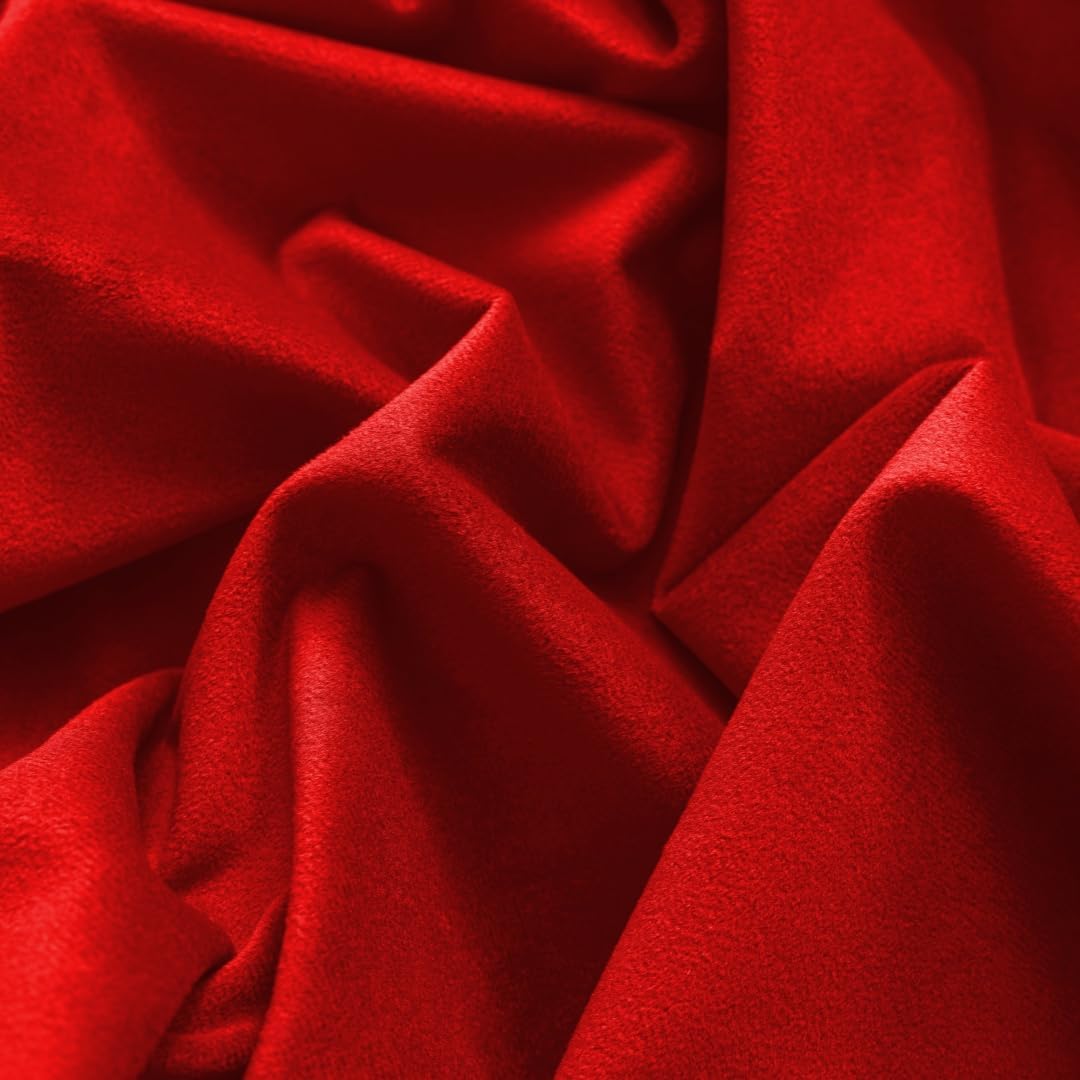 F-CHU Red Tablecloth Thickset Velvet Tablecloth with Beautiful Gold Tassels Vintage Table Cloth for Home Decor Wedding, Party, Banquet and Events 67x120-Inch