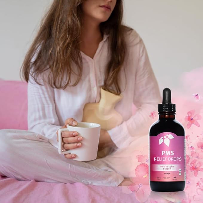 Mountain Meadow Herbs PMS Relief Drops | Liquid Herbal Supplement for Menstrual Period Discomfort | Hormonal Support for PMS Cramps, Mood Swings & Acne with Chaste Tree Berry (Vitex) & Wild Yam 2oz