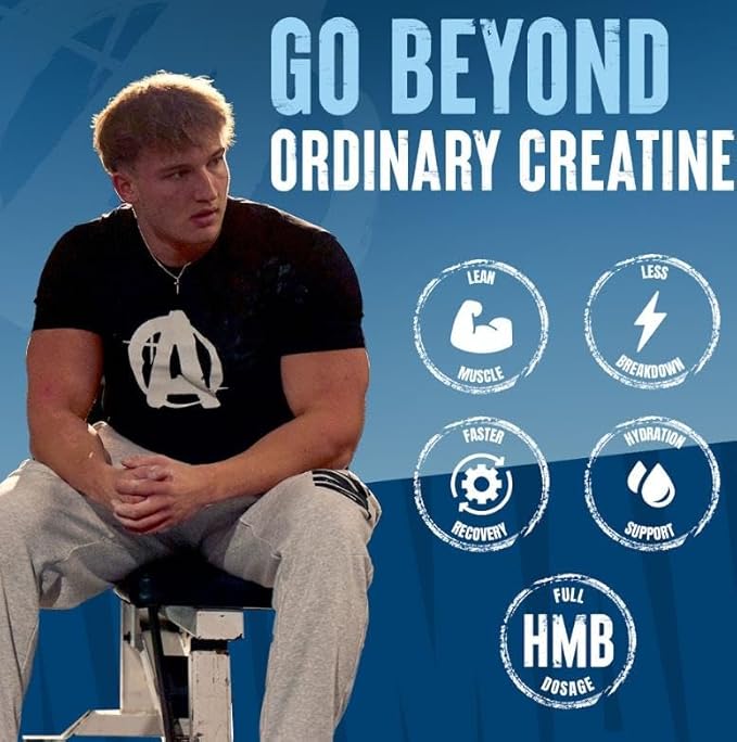Animal Creatine HMB Powder – 5g Creatine + 3g myHMB with Electrolytes for Recovery & Daily Energy – Dragon Berry Flavor, 30 Servings
