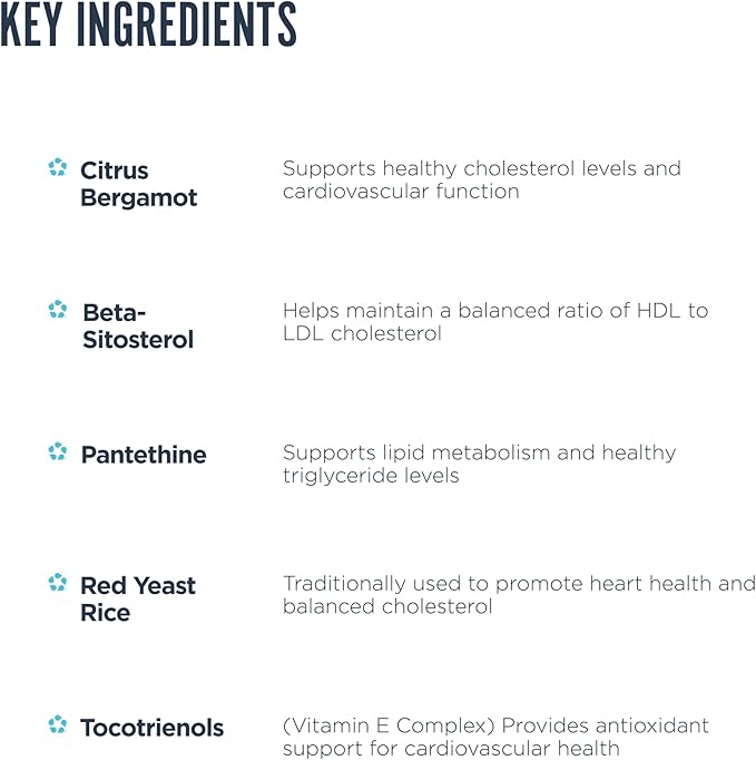 Revive MD Lipid Support Formula - Supplement Helps Maintain Healthy Cholesterol Levels, Endothelial Health & Triglyceride Levels - Beta Sitosterol, Citrus Bergamot & Pantethine