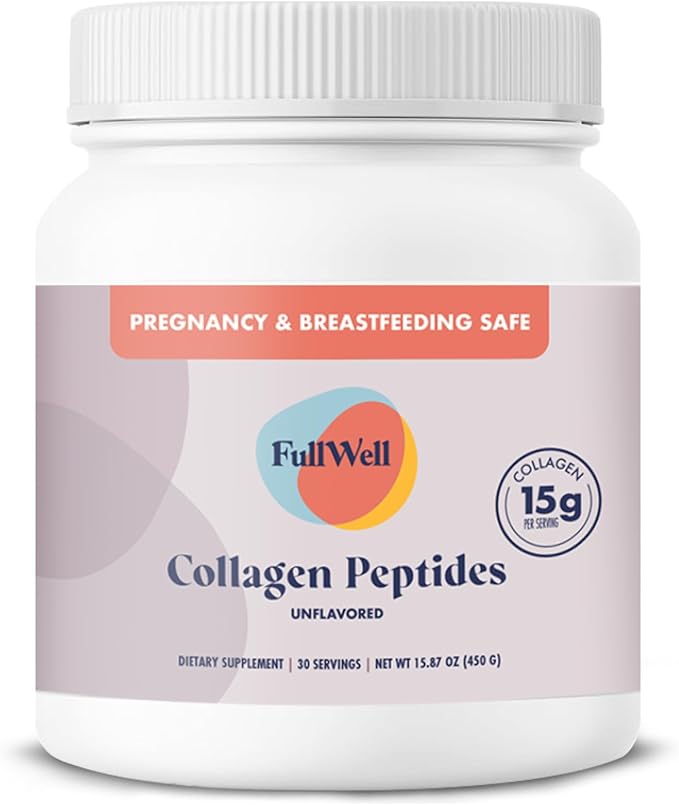 New Hydrolyzed Collagen Peptides, Breastfeeding & Pregnancy Safe Grass-Fed Collagen Powder for Women, 15g Unflavored Collagen, 30 Servings