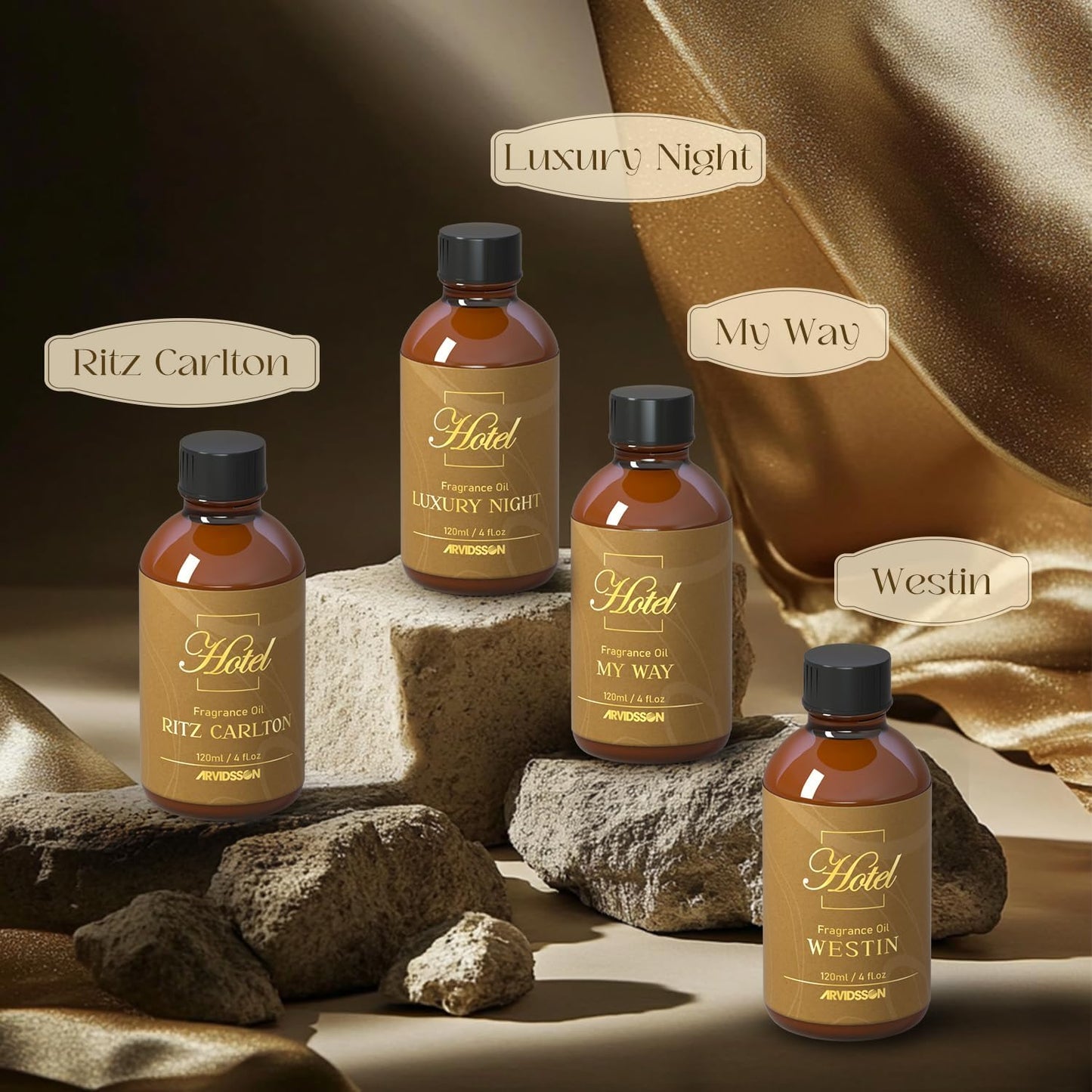 Hotel Diffuser Oil 4 Fl Oz (120ml), Luxury Night Hotel Scent Essential Oil for Diffuser and Crafting, Luxury Fragrance Oil, Gift for Women & Men