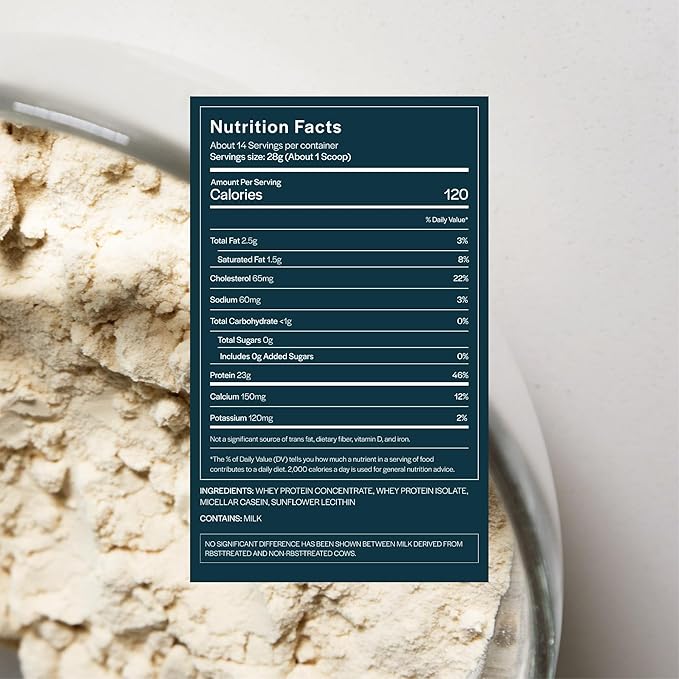 Gainful Everyday Whey Protein Powder, 23g Protein per Serving, Unflavored, Supports Muscle Growth, Recovery, & Daily Nutrition, with Whey Isolate, Casein, & No Artificial Ingredients, 14 Servings
