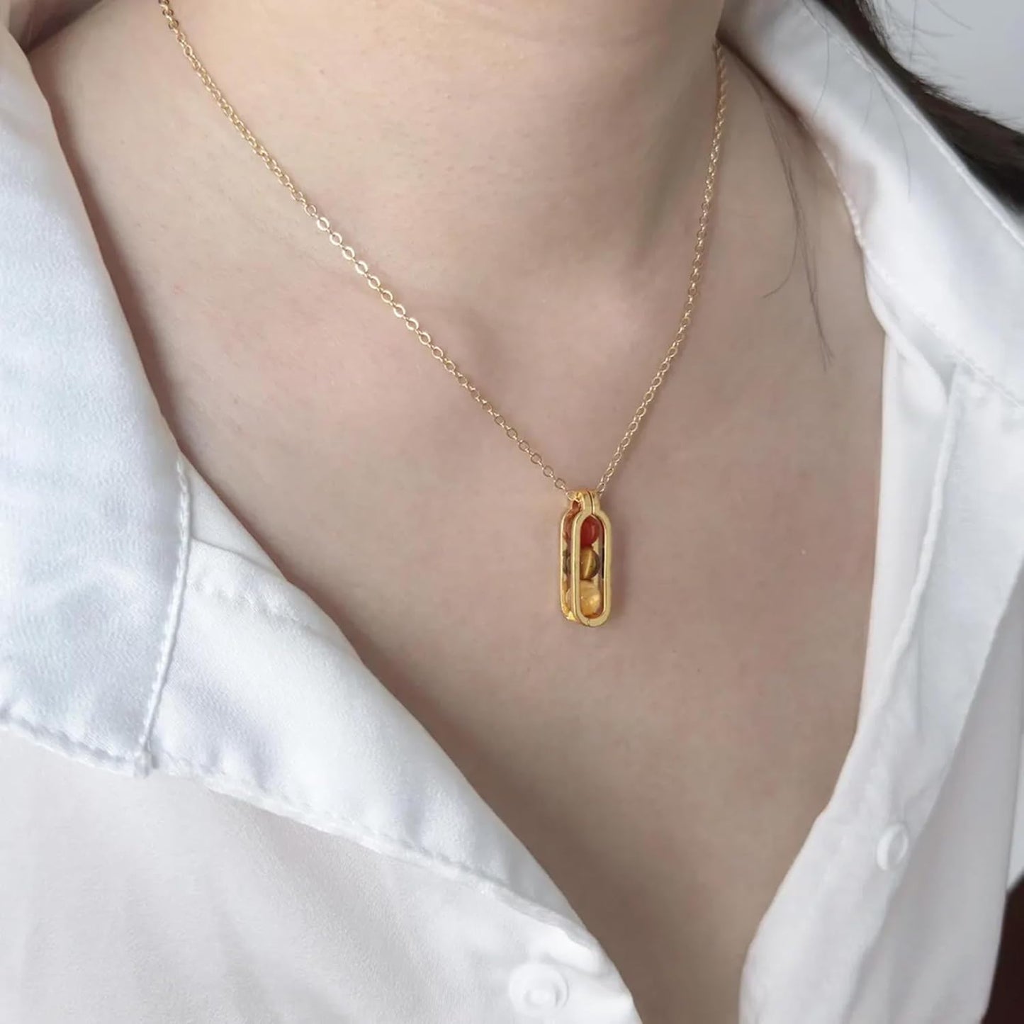 Natural Crystal Necklace Gift for New Beginnings, Crystals and Healing Stones Necklace for Anxiety Relief, Encourage Gift For Women, Mum, Natural Genuine Gemstone, Cheer Up