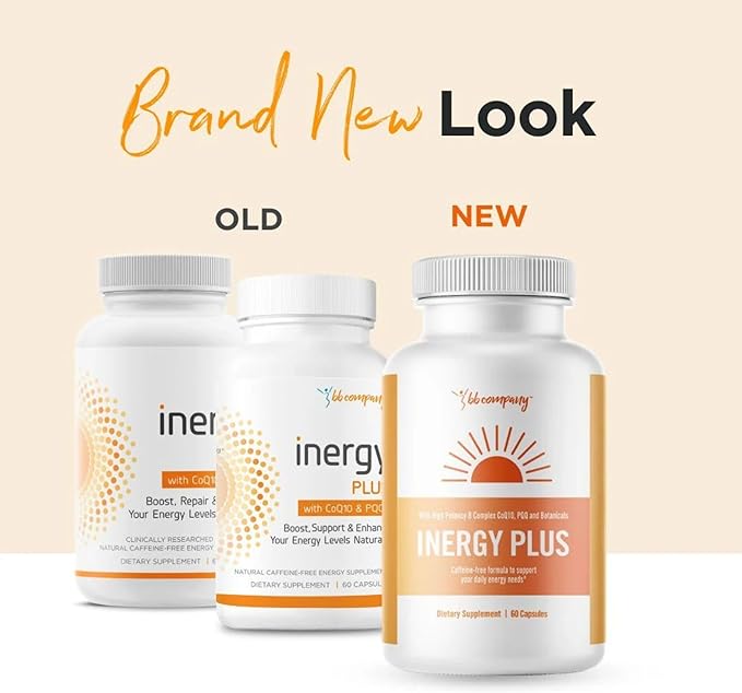 InergyPLUS | Energy Vitamins for Women, Fatigue, Natural Energy Supplements for Focus | Vitamin B12, Folic Acid, Rhodiola Rosea, Cordyceps, CoQ10, Caffeine Free | Packaging Vary | 60 Ct
