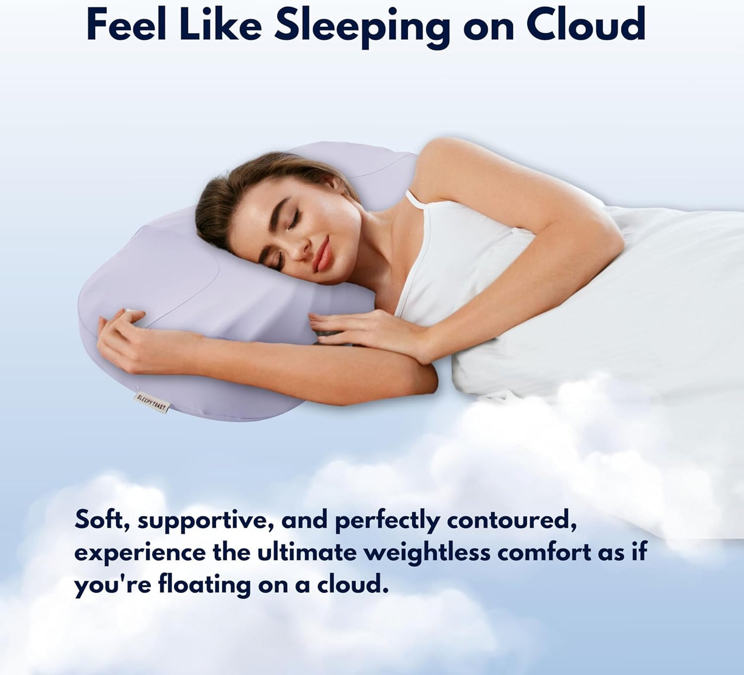 Pillow for Neck Pain Relief, Cervical Neck Pillow for Sleeping with Unique Wave Valley Design for Gentle Massage, Side Sleeper Pillow for Should Pain with Cooling Pillowcases