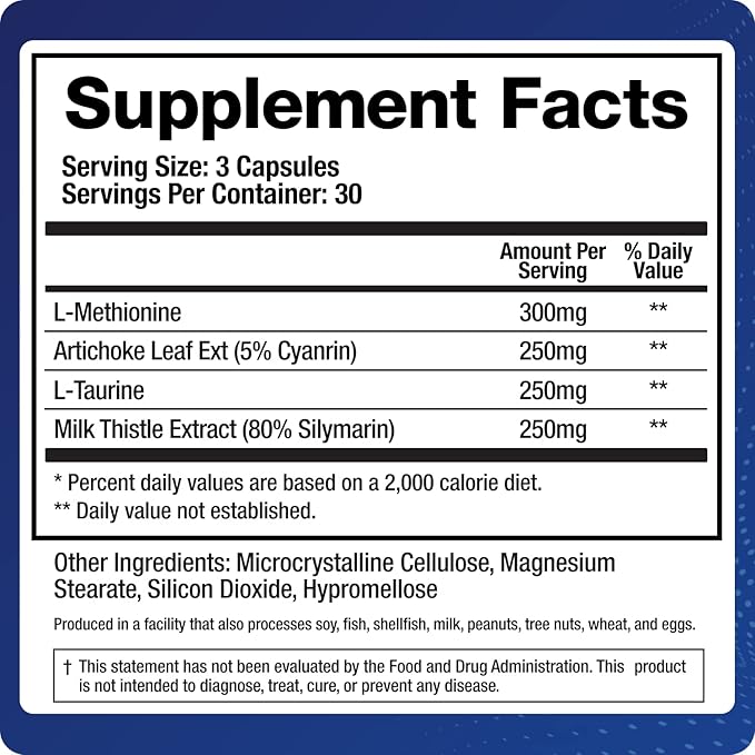 BioMatrix Liver Cleanse Detox & Repair, Artichoke Extract Liver Health Formula, Liver Supplement with Milk Thistle, Taurine, Methionine | 1+ Month Supply for Men and Women